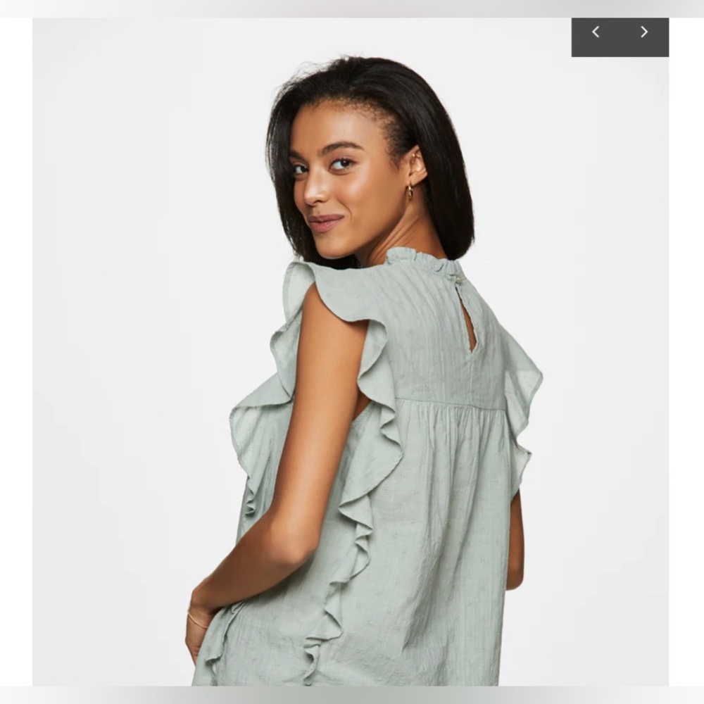 Beachlunchlounge cotton moss blouse bohemian top like new